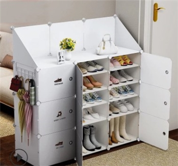 鞋柜简易家用经济型省空间组装防尘现代乳白色女士宿舍小鞋架魔片