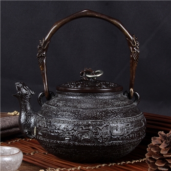 五金优选 兽嘴铁壶铸铁泡茶专用烧水壶电陶炉煮茶器铁茶壶煮水壶