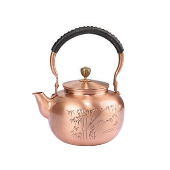 精铸铜壶-节节高茶具茶壶铸铜壶无铅安全饮水烧水壶煮茶器